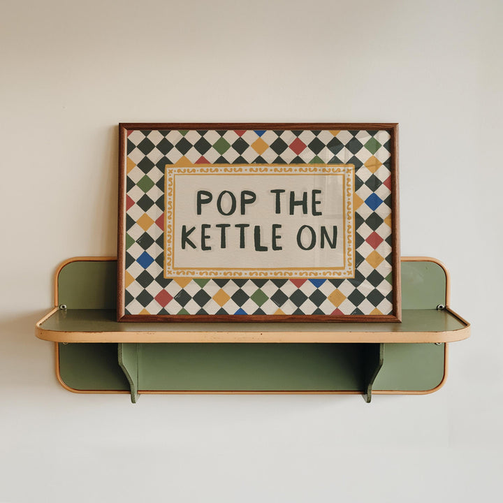 Jenna Crush Pop the Kettle On A4 Art Print