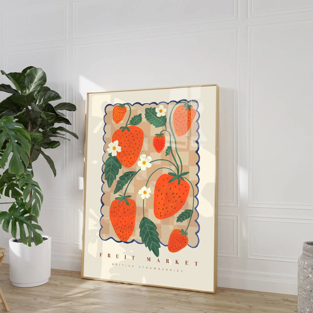 Kate Fox Design: Cherry Fruit Market A3 Print - Acorn & Pip_Kate Fox Design