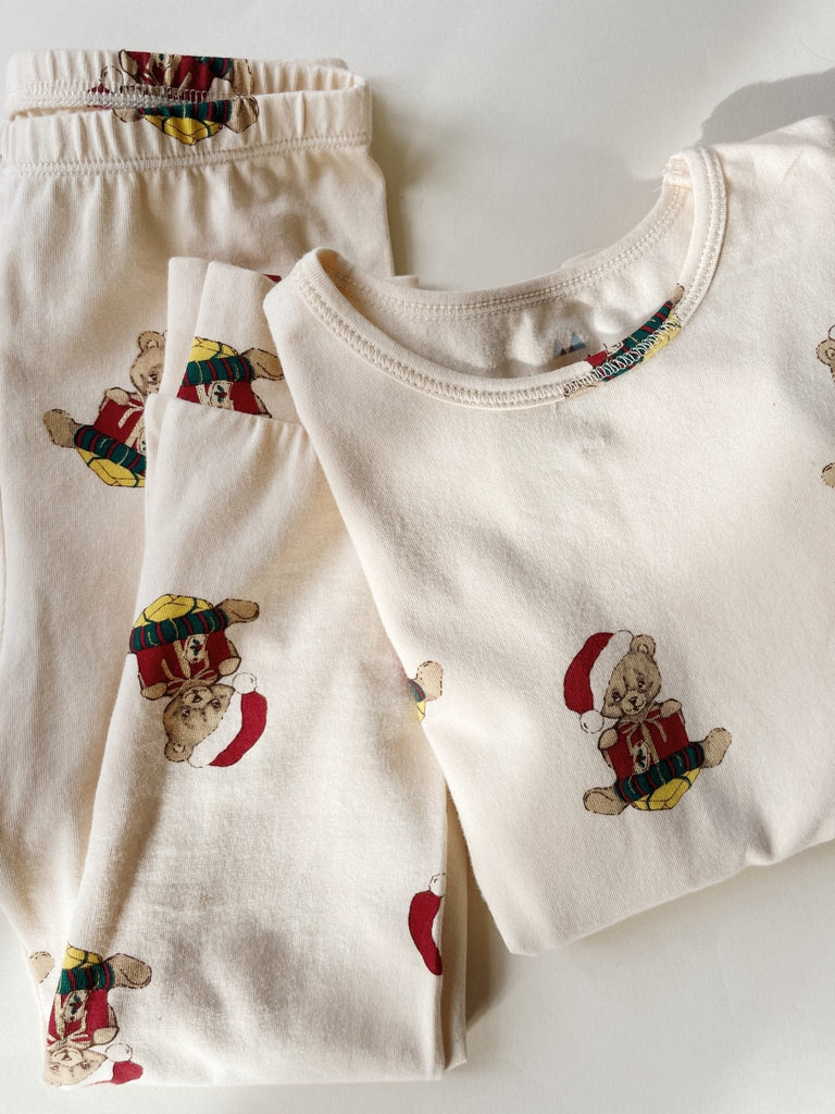 Konges Sløjd: Basic Blouse/Pants Set - Christmas Teddy - Acorn & Pip_Konges Sløjd