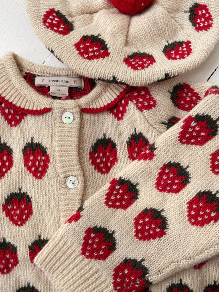 Konges Sløjd: Belou Knit Beret - Strawberry - Acorn & Pip_Konges Sløjd