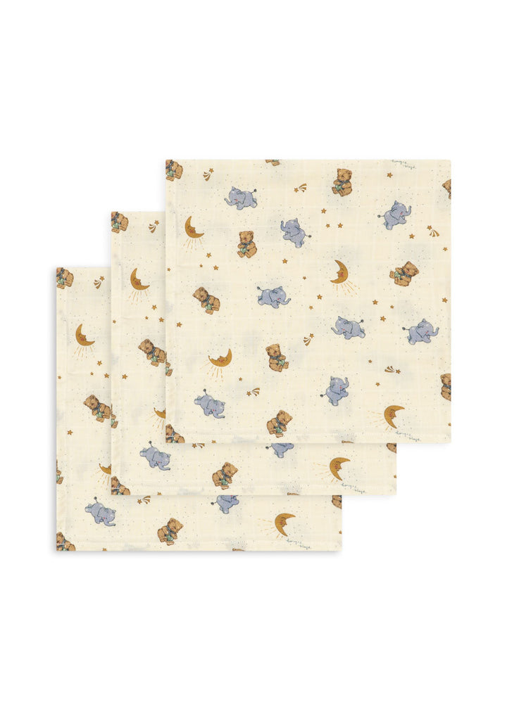 Cucciolo organic muslin cloths 3-pack