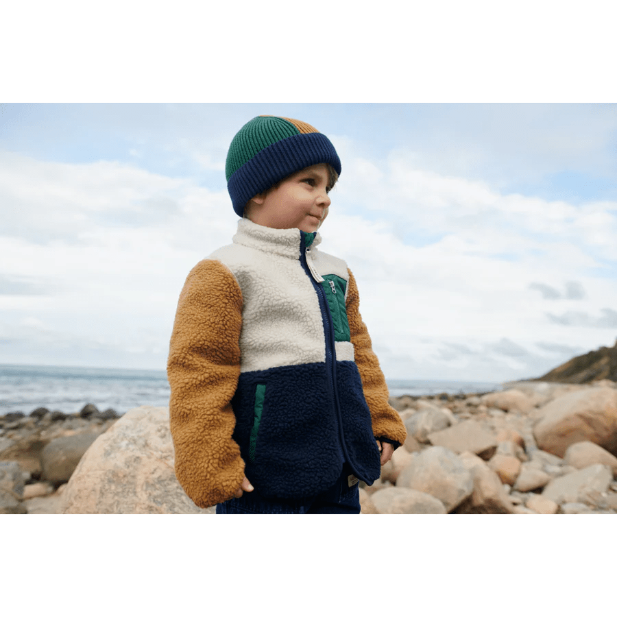 Liewood: Nolan Pile Jacket - Classic navy mix - Acorn & Pip_Liewood