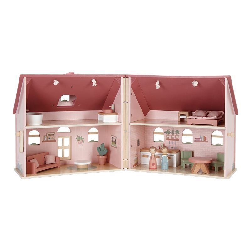 Little Dutch: Pink Wooden Portable Dollhouse - Acorn & Pip_Little Dutch