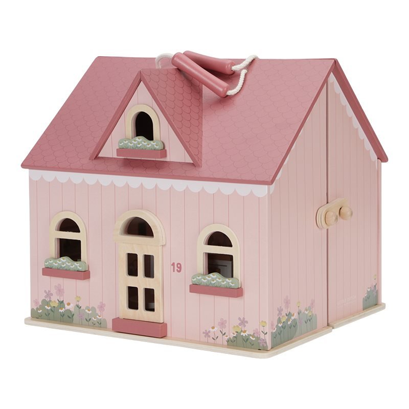 Little Dutch: Pink Wooden Portable Dollhouse - Acorn & Pip_Little Dutch