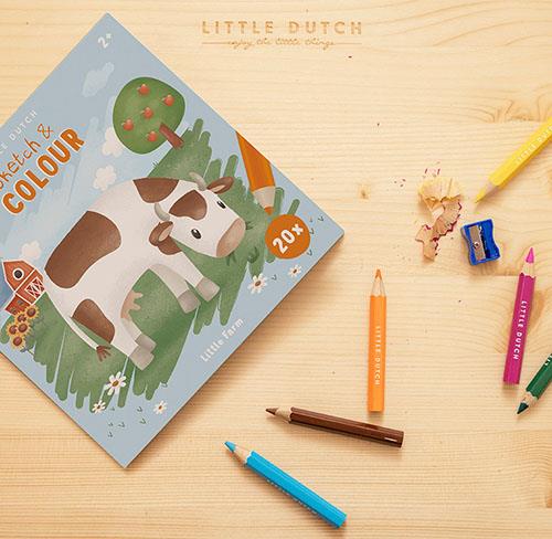 Little Dutch: Sketch & Colour - Little Friends - Acorn & Pip_Little Dutch