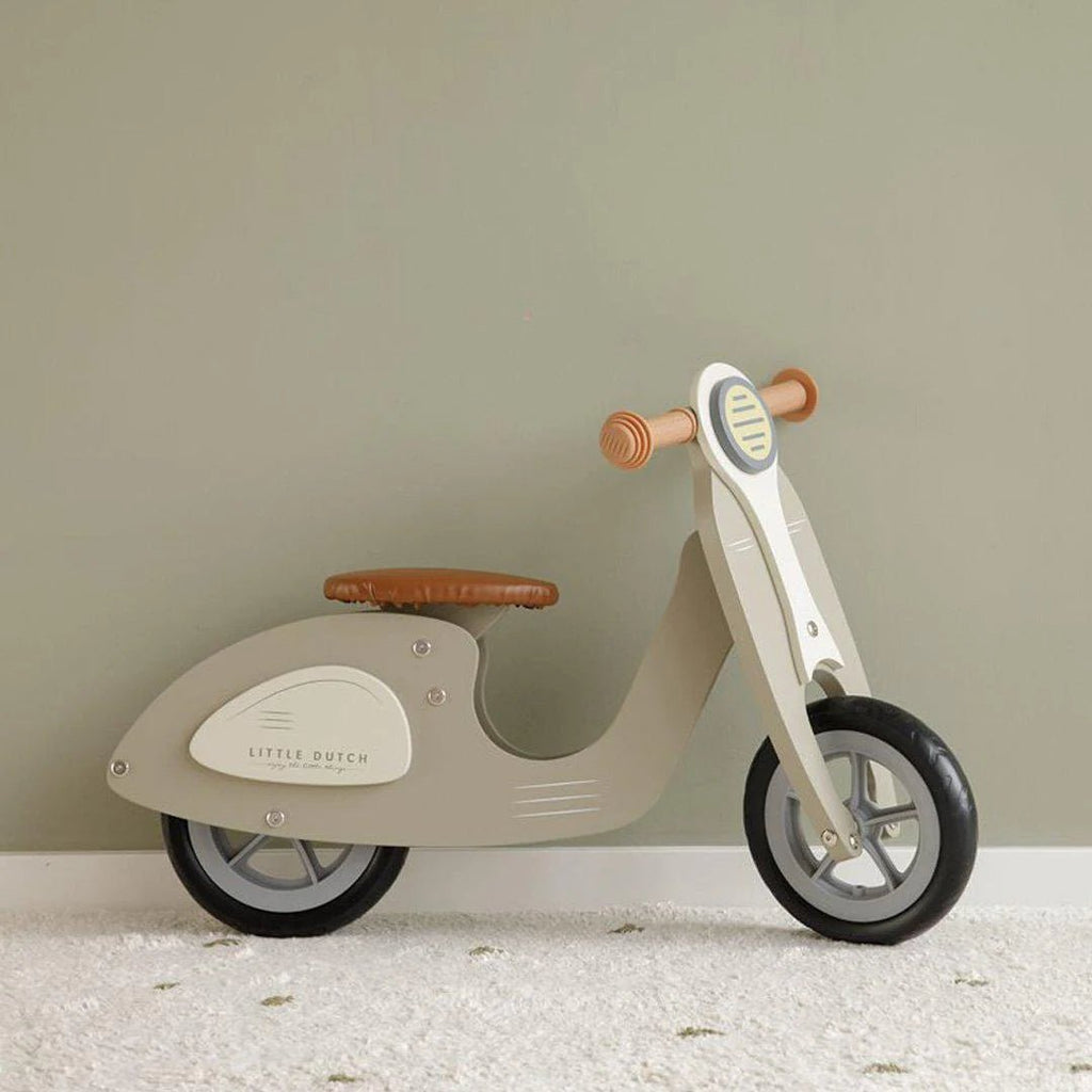 Little Dutch: Wooden Scooter Olive - Acorn & Pip_Little Dutch