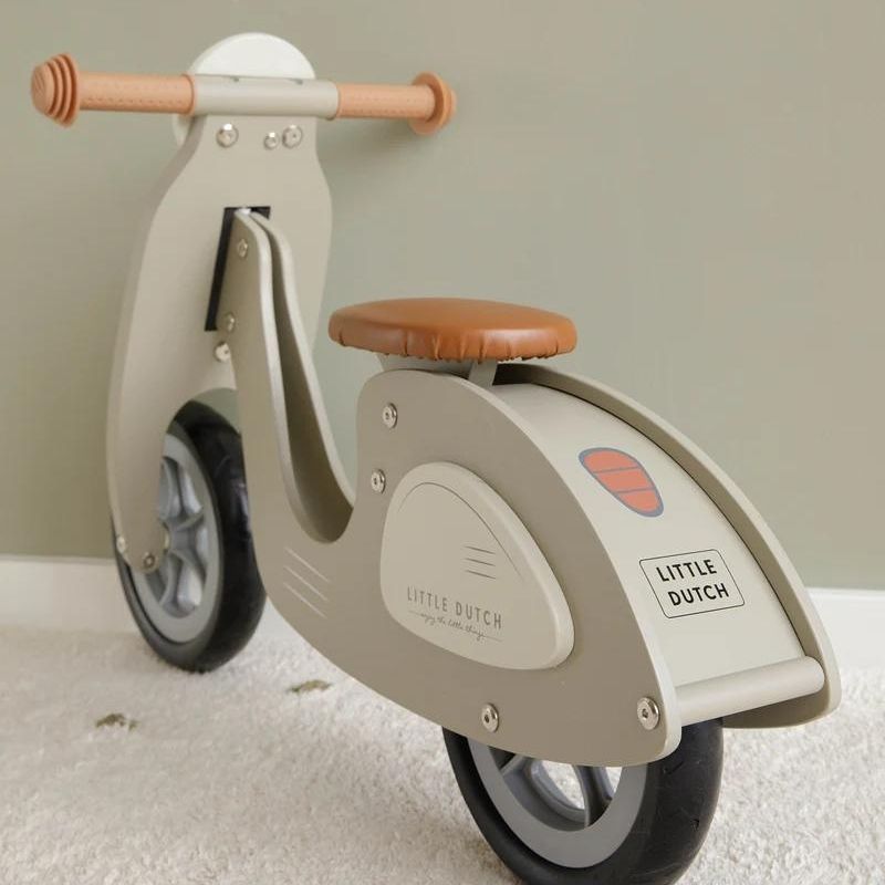 Little Dutch: Wooden Scooter Olive - Acorn & Pip_Little Dutch