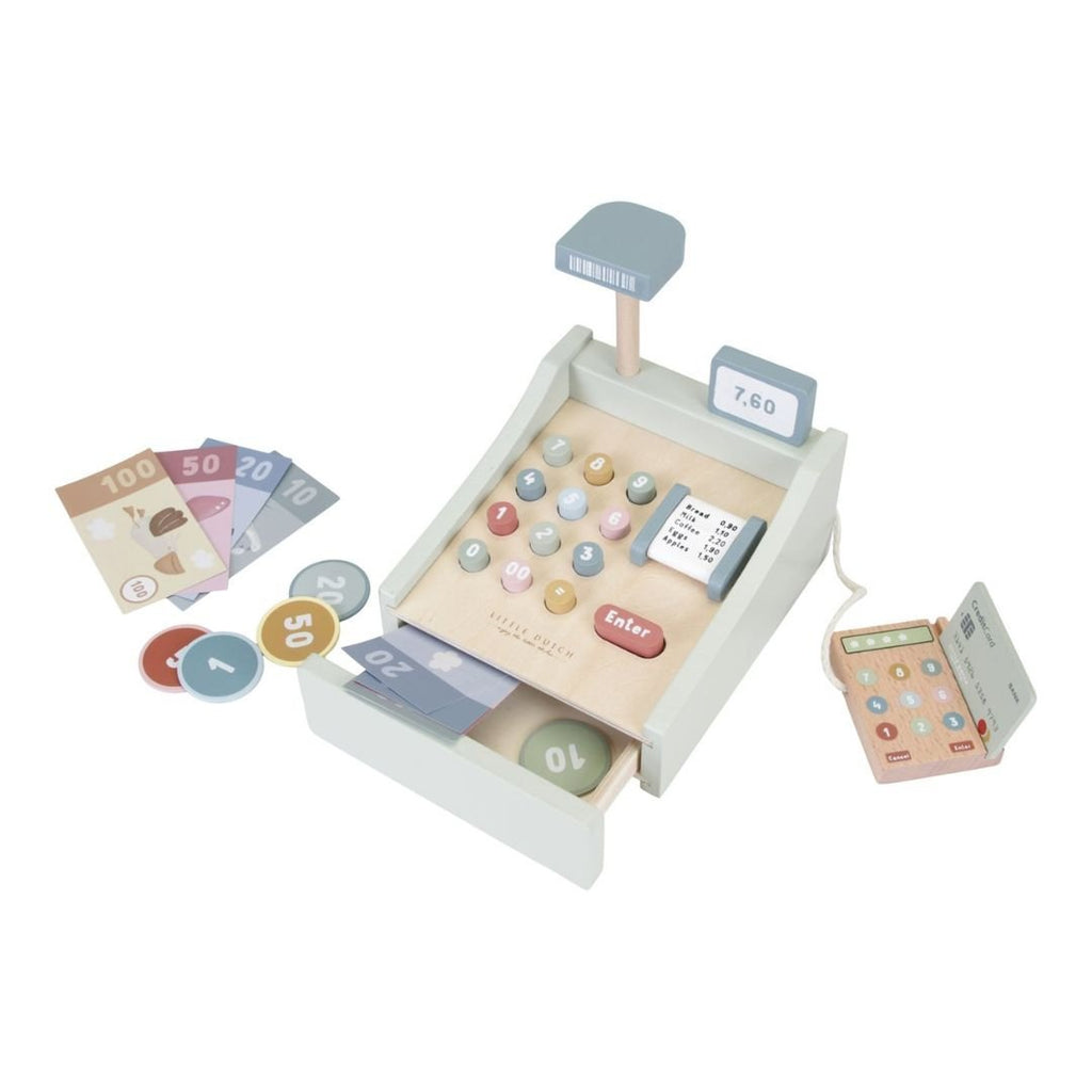 Little Dutch: Wooden Toy Cash Register with Scanner - Acorn & Pip_Little Dutch