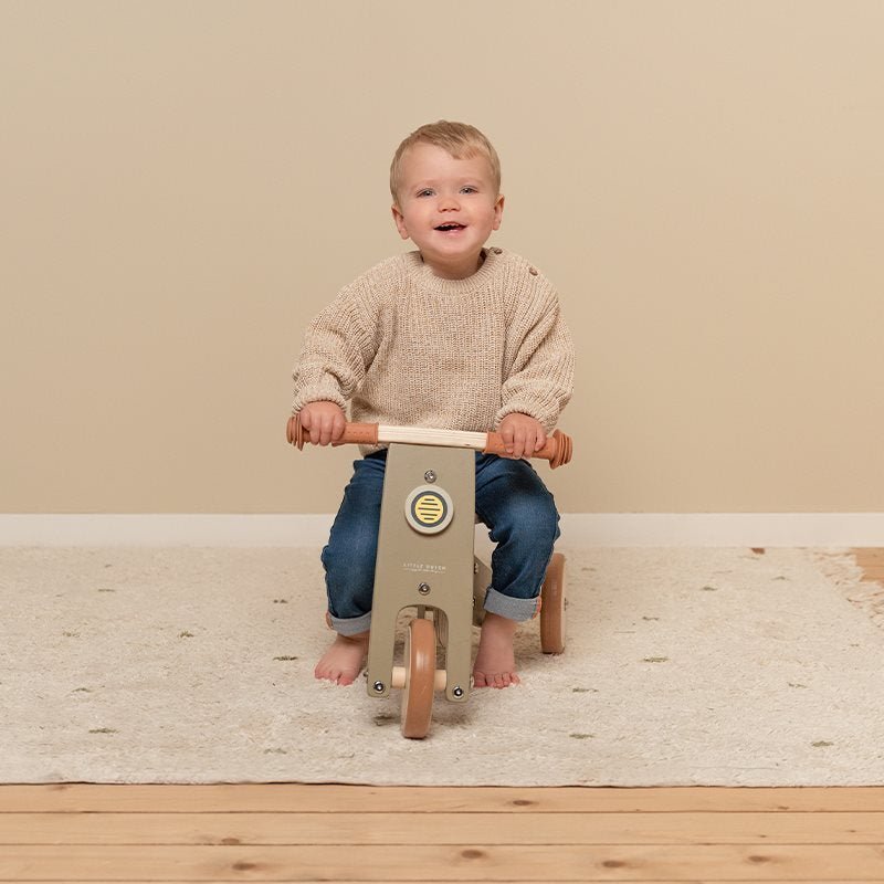 Little Dutch: Wooden Tricycle - Olive - Acorn & Pip_Little Dutch