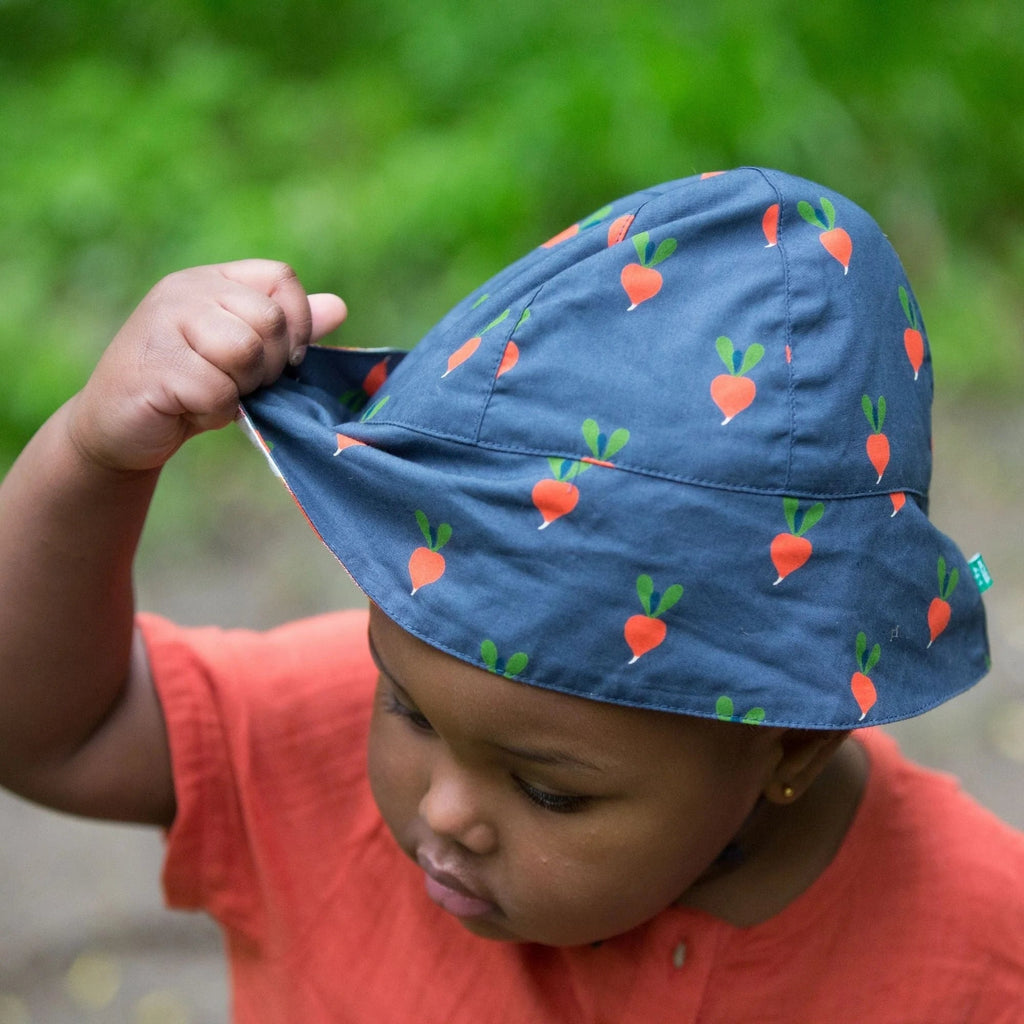 Little Green Radicals: Radical Radish Reversible Sunhat - Acorn & Pip_Little Green Radicals