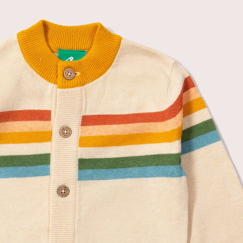 Little Green Radicals: Rainbow Stripes Cardigan - Acorn & Pip_Little Green Radicals