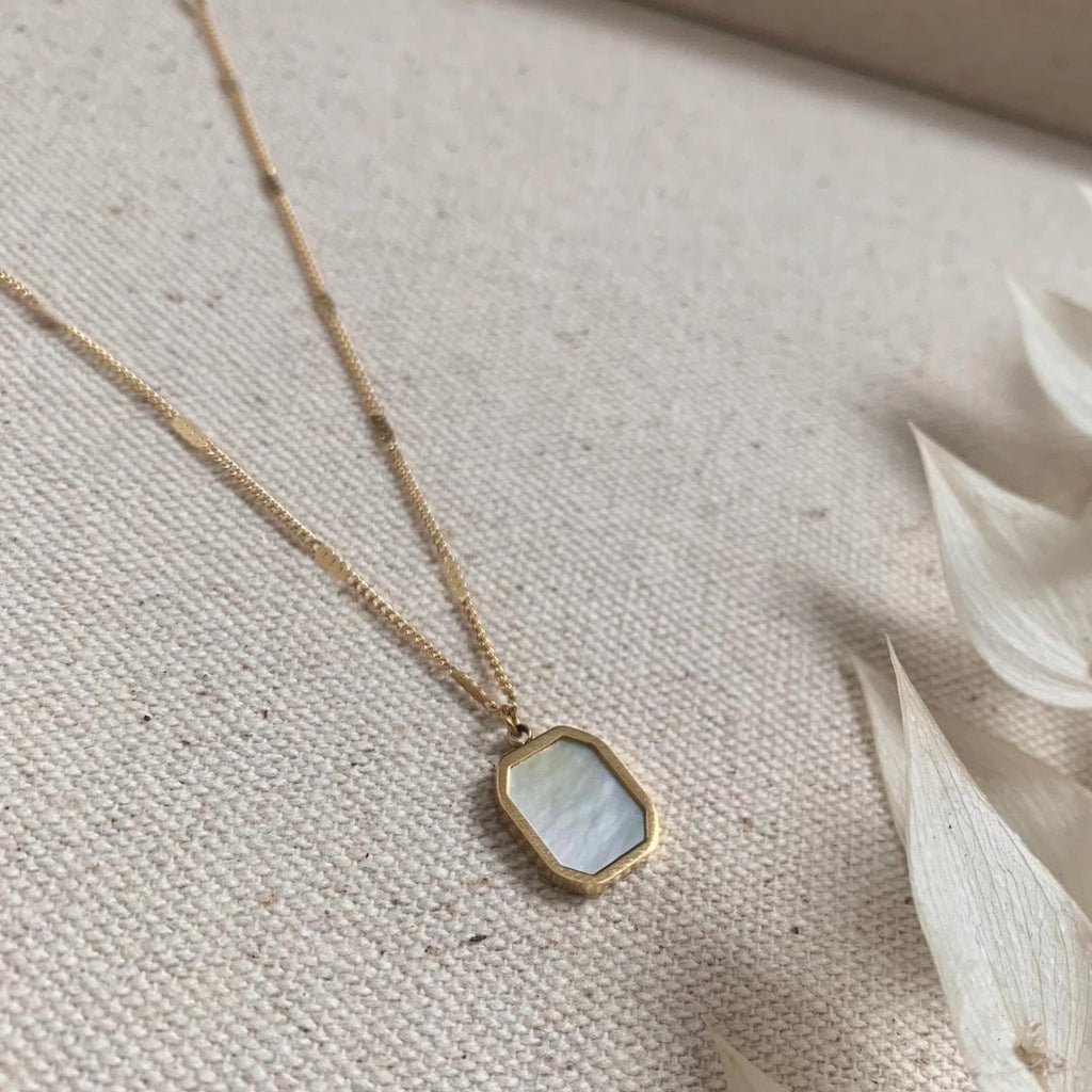 Little Nell Jewellery: Mother of Pearl Necklace - Acorn & Pip_Little Nell Jewellery