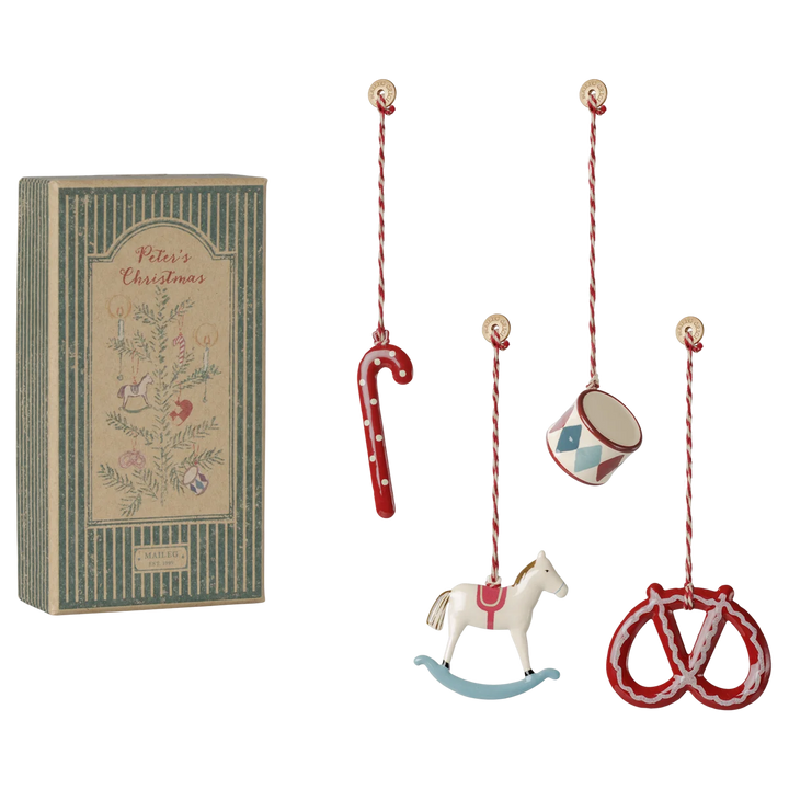 Maileg Peter’s Christmas ornament set