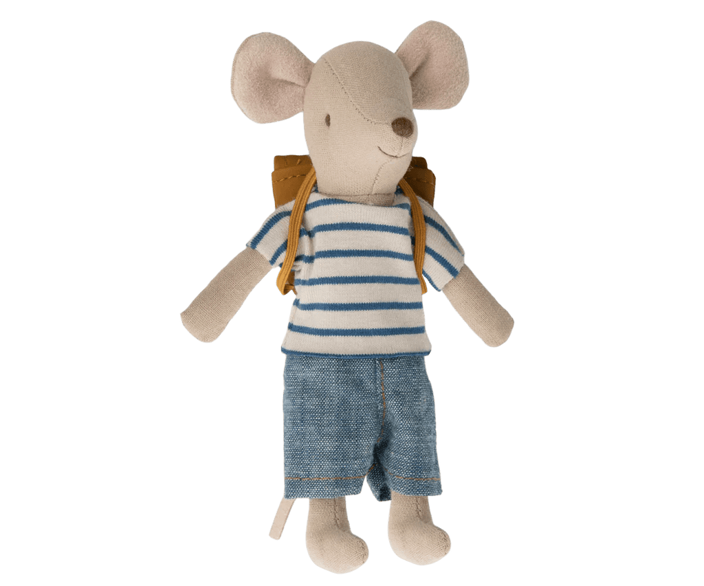 Maileg: Tricycle Mouse, Big Brother with Bag - Acorn & Pip_Maileg