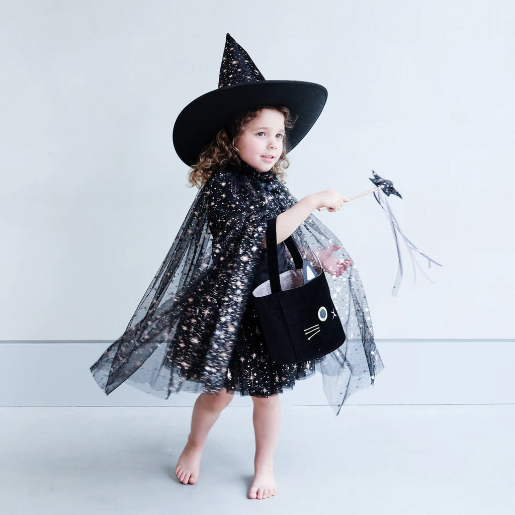 Mimi & Lula: Aurora Witch Cape - Black - Acorn & Pip_Mimi & Lula