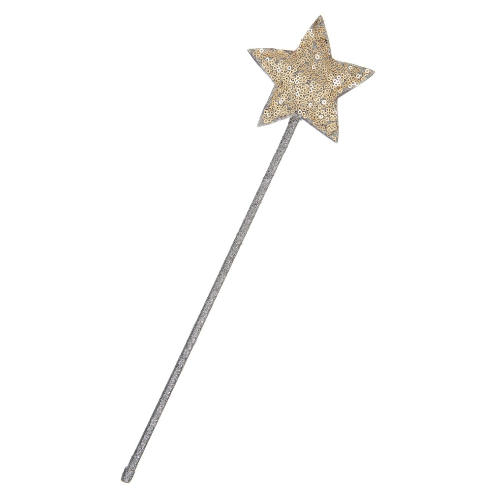 Mimi & Lula: Sequin Wand - SILVER - GREY / GOLD STAR - Acorn & Pip_Mimi & Lula