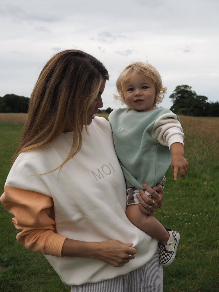 Mini & Moi: Colour Block Mama Sweater - Acorn & Pip_Mini & Moi