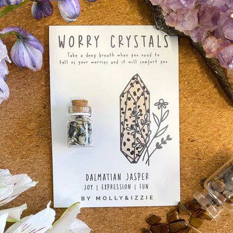 Molly & Izzie: Dalmatian Jasper Worry Crystals - Acorn & Pip_Molly & Izzie