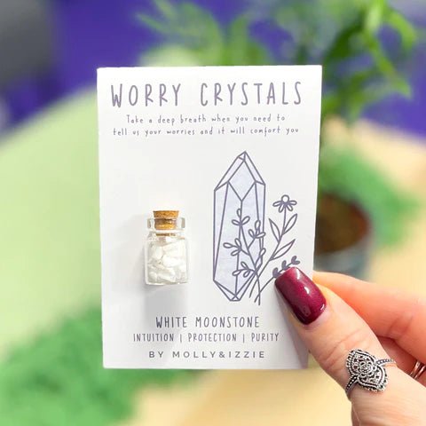 Molly & Izzie: White Moonstone Worry Crystals - Acorn & Pip_Molly & Izzie