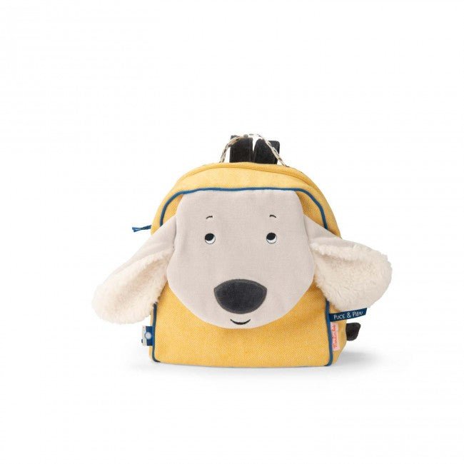 Moulin Roty: Yellow dog backpack Puce & Pilou - Acorn & Pip_Moulin Roty