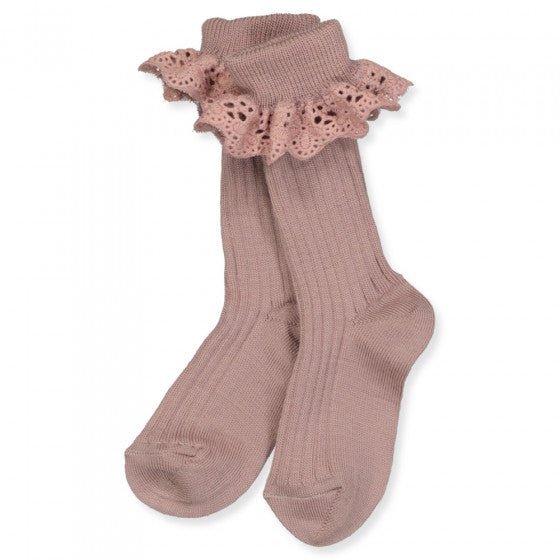 MP Denmark: Lea socks - Lace Rose Wood - Acorn & Pip_MP Denmark