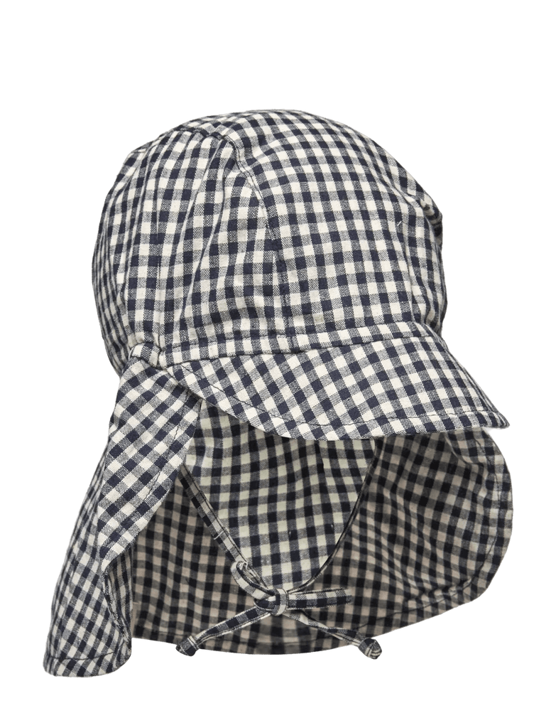 MP Denmark: River Summer Baby Hat - Navy Gingham - Acorn & Pip_MP Denmark