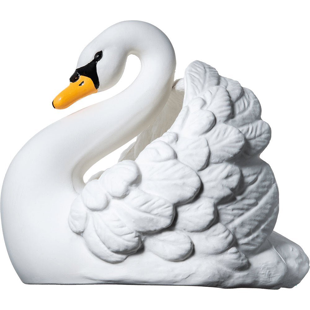 Natruba: Natural Rubber Large Bath Toy Swan - White - Acorn & Pip_Natruba