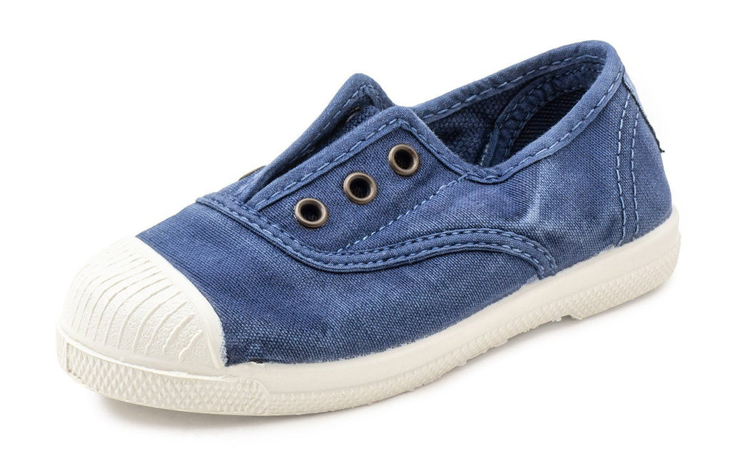 Natural World Eco: Elasticated Kids Sneaker - Blue - Acorn & Pip_Natural World Eco