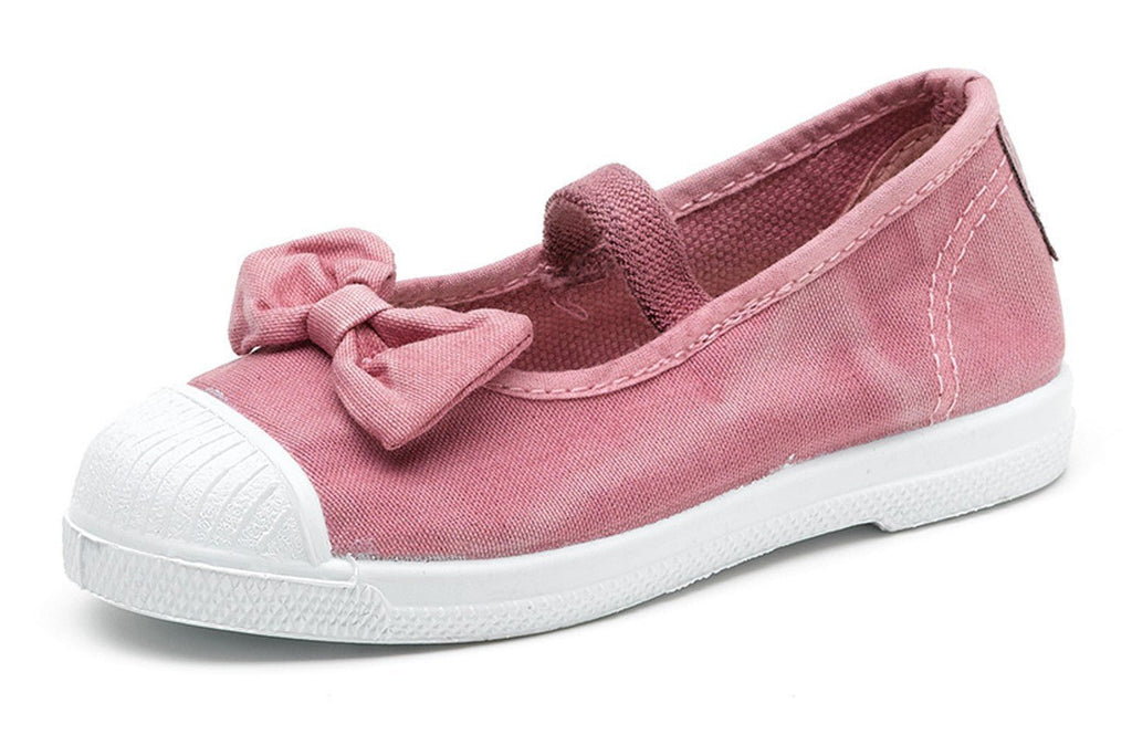 Natural World Eco: Kids Mary Jane Bow Shoes - Pink - Acorn & Pip_Natural World Eco