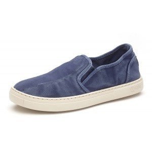 Natural World Eco: Slip On Elasticated Kids Sneaker - Blue - Acorn & Pip_Natural World Eco