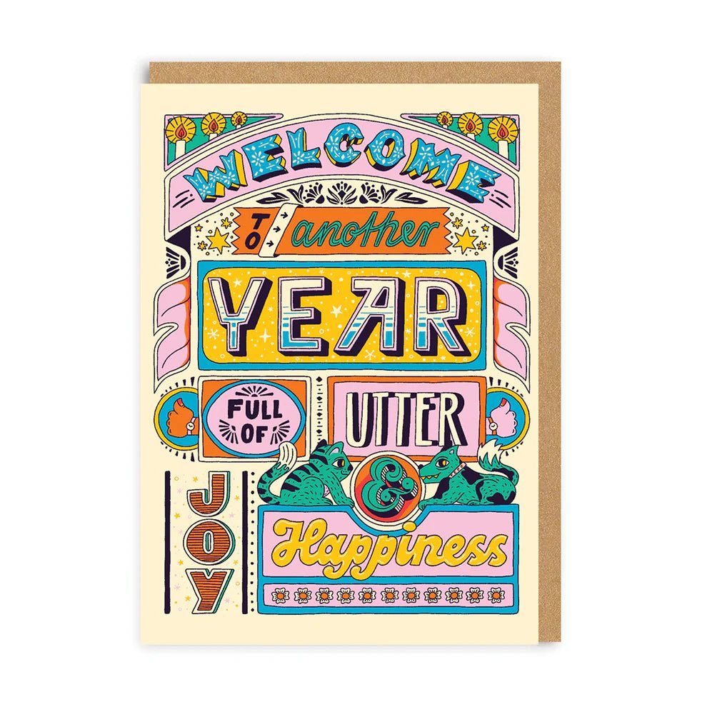 Ohh Deer: Another Year Full Of Happiness Greeting Card - Acorn & Pip_Ohh Deer