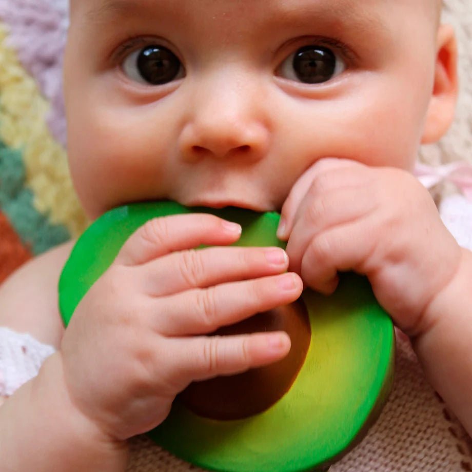 Oli & Carol: Arnold The Avocado - Rubber Baby Teether - Acorn & Pip_Oli & Carol