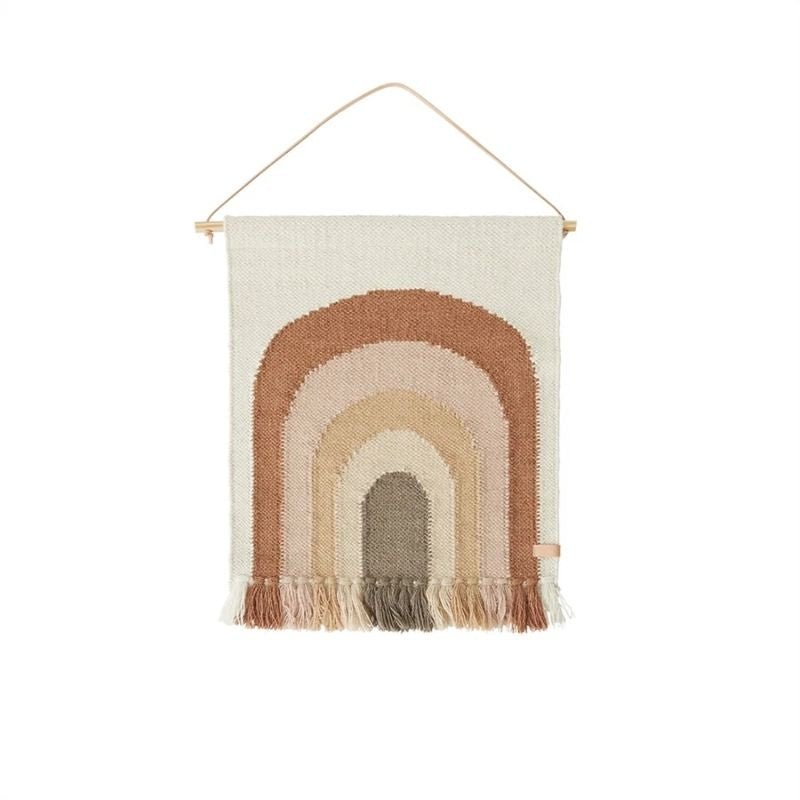 OYOY: Follow The Rainbow Mini Wall Rug - Choko - Acorn & Pip_OYOY