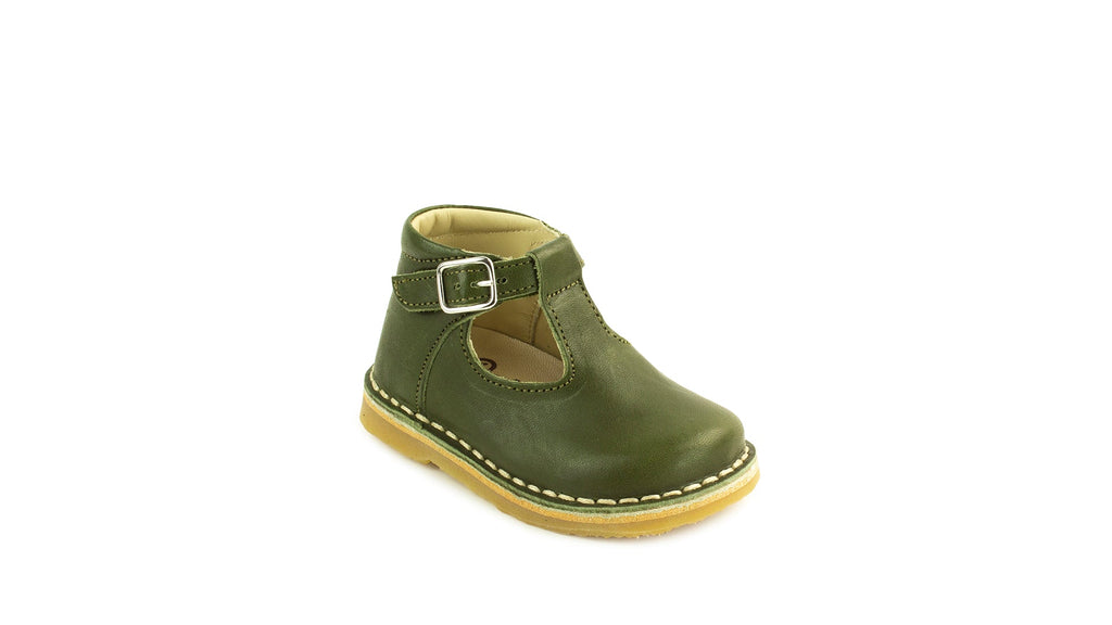 Petasil: Cooper Buckled Boots - Green Leather - Acorn & Pip_Petasil