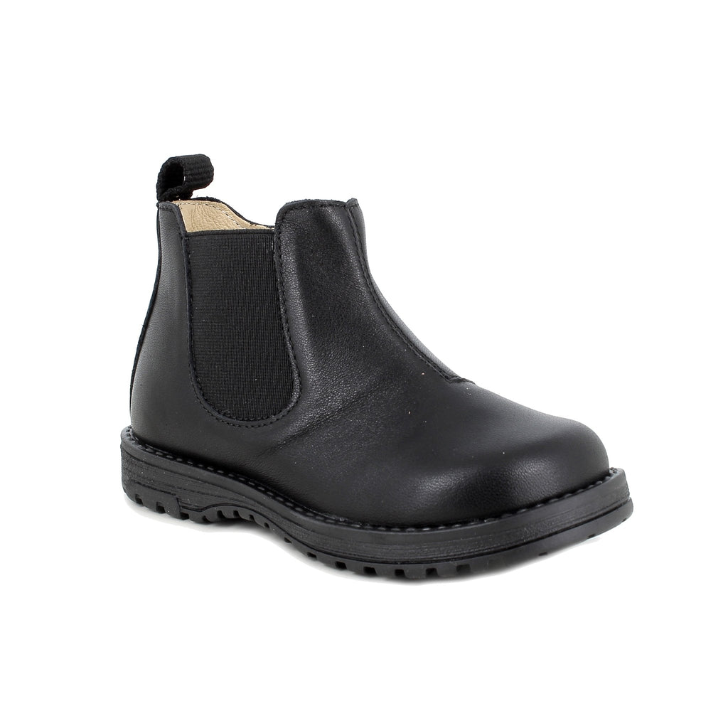 Primigi: Chelsea School Boots - Black Leather - Acorn & Pip_Primigi