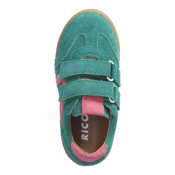 Ricosta: Milan Velcro Trainers - Green / Pink - Acorn & Pip_Ricosta