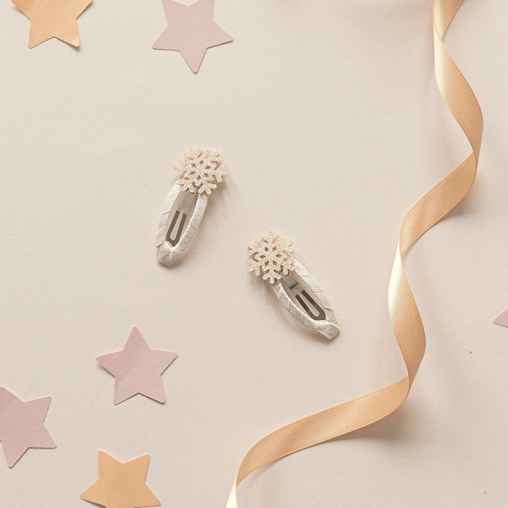 Rockahula: Shimmer Snowflake Clips - Acorn & Pip_Rockahula