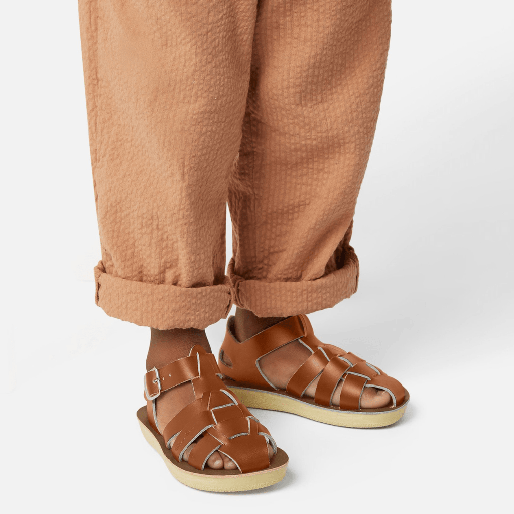Salt - Water Sandals: Shark Tan Kids Sandals - Acorn & Pip_Salt - Water Sandals