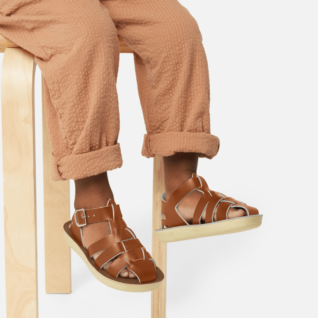 Salt - Water Sandals: Shark Tan Kids Sandals - Acorn & Pip_Salt - Water Sandals
