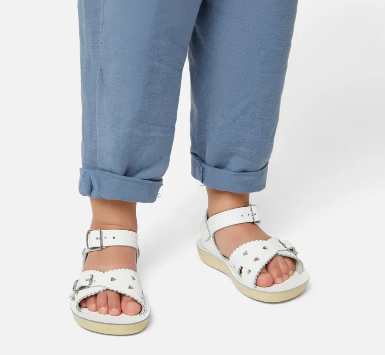 Salt - Water Sandals: Sweetheart White Kids Sandals - Acorn & Pip_Salt - Water Sandals