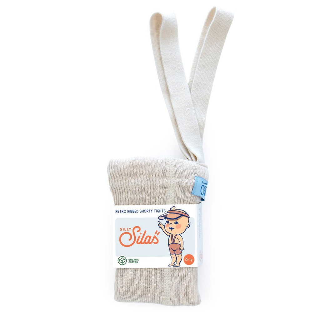 Silly Silas: Shorty Kids Tights - Cream Blend - Acorn & Pip_Silly Silas