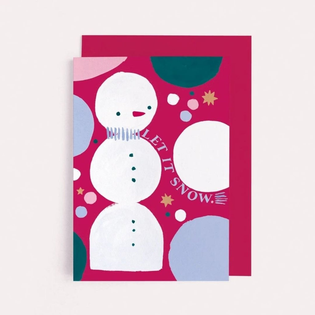 Sister Paper Co: Let It Snow Christmas Card - Acorn & Pip_Sister Paper Co