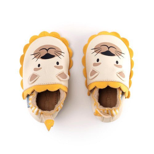 Start - Rite: Fable Leather Moccasins - Lion / Cream Leather - Acorn & Pip_Start Rite