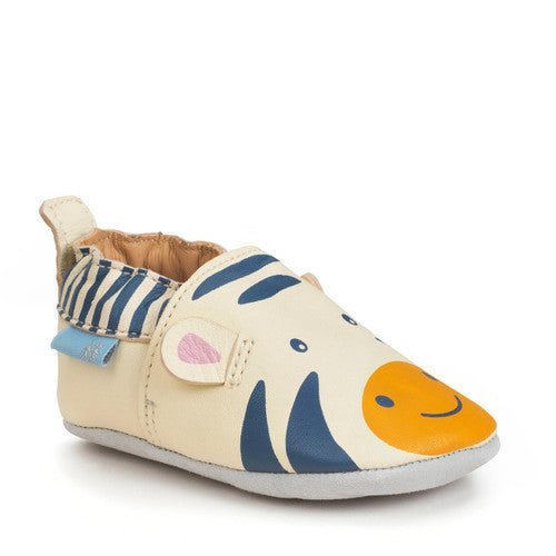 Start - Rite: Fable Leather Moccasins - Zebra / Cream Leather - Acorn & Pip_Start Rite