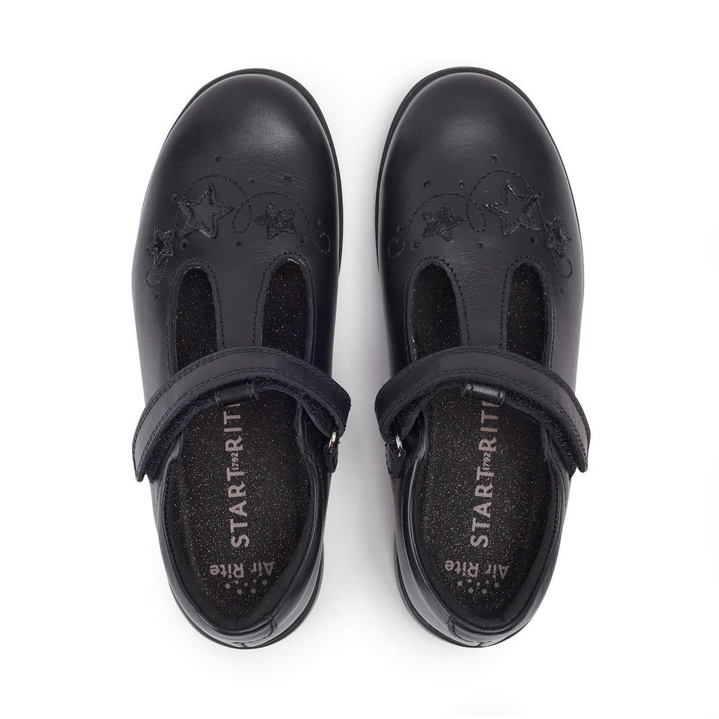 Start - Rite: Star Jump T - Bar Girls School Shoes - Black Leather - Acorn & Pip_Start Rite