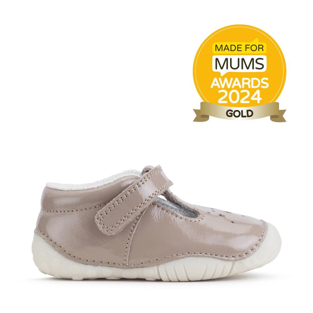 Start - Rite: Tumble - Taupe Patent Pre - Walkers - Acorn & Pip_Start Rite