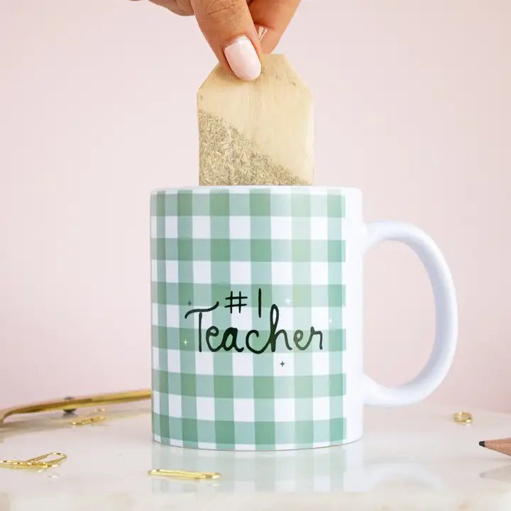 TreatBox: Mug - Gingham Green #1 Teacher