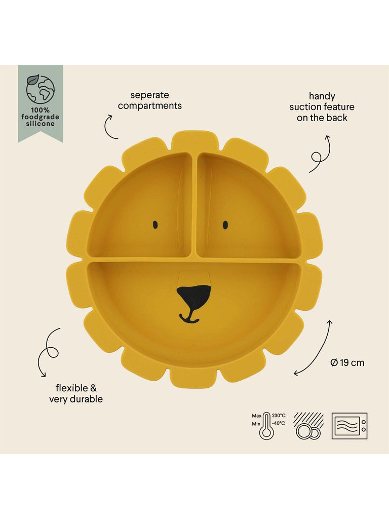 Trixie: Mr Lion - Divided Suction Plate - Acorn & Pip_Trixie