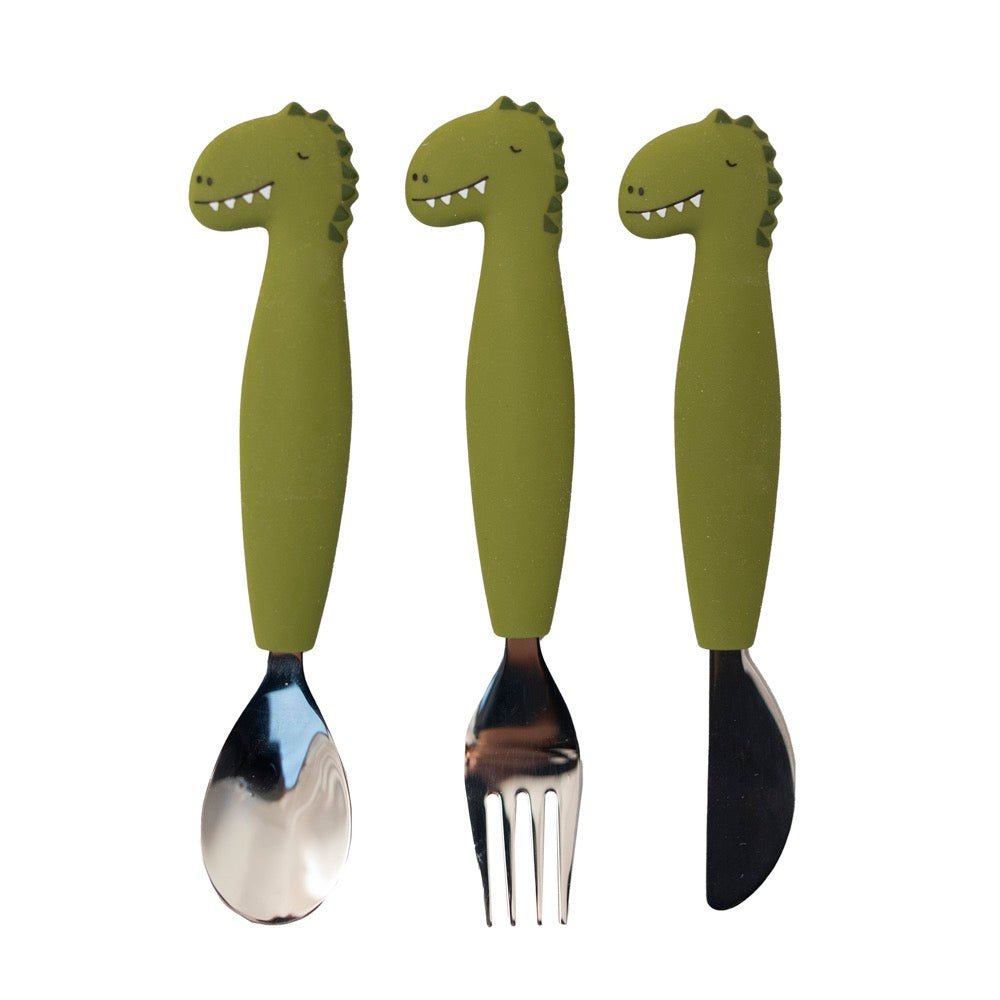 Trixie: Silicone Cutlery Set 3 - pack - Mr. Dino - Acorn & Pip_Trixie