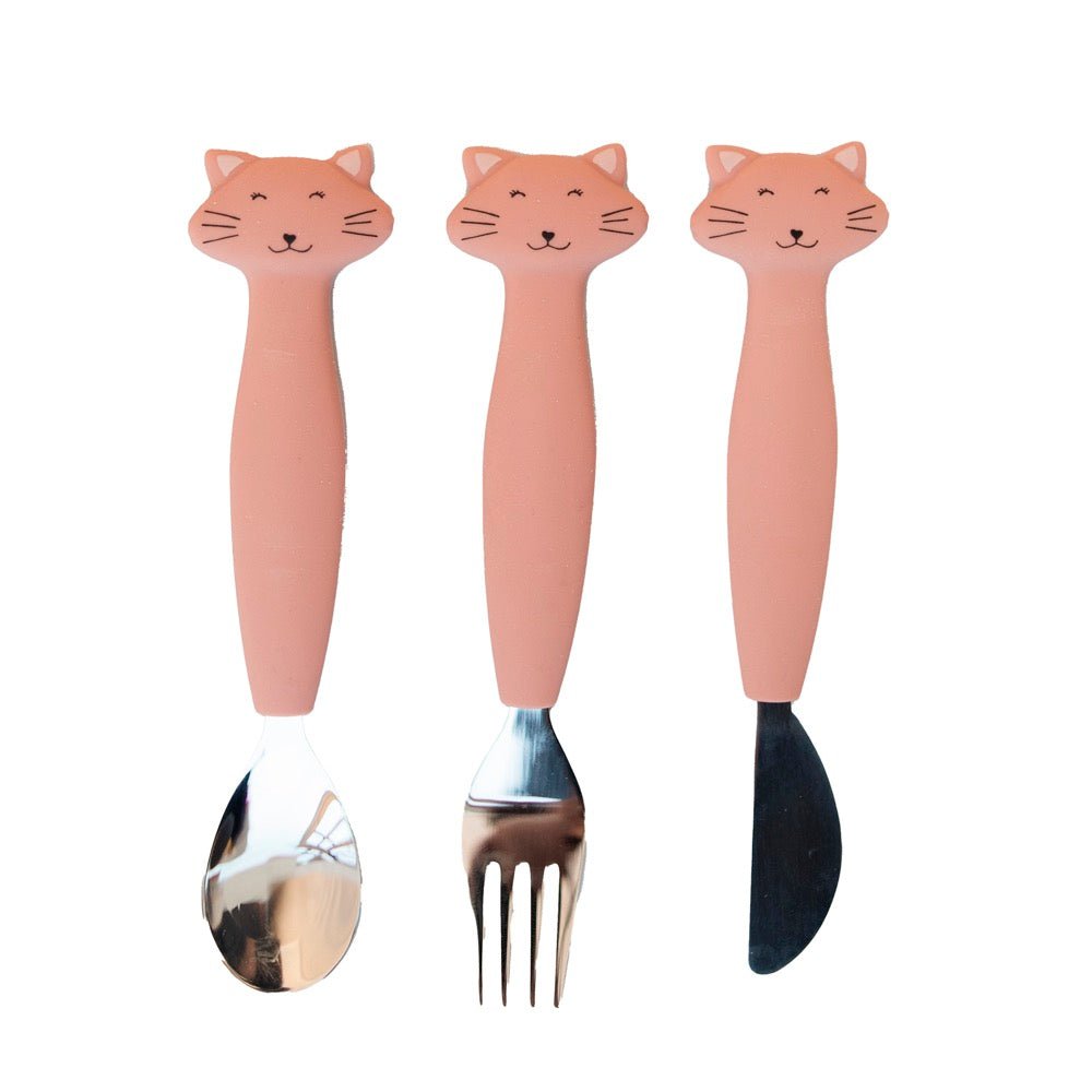 Trixie: Silicone Cutlery Set 3 - pack - Mrs. Cat - Acorn & Pip_Trixie